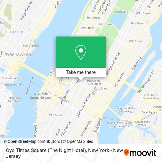 Oyo Times Square (The Night Hotel) map