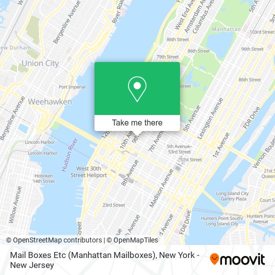 Mapa de Mail Boxes Etc (Manhattan Mailboxes)
