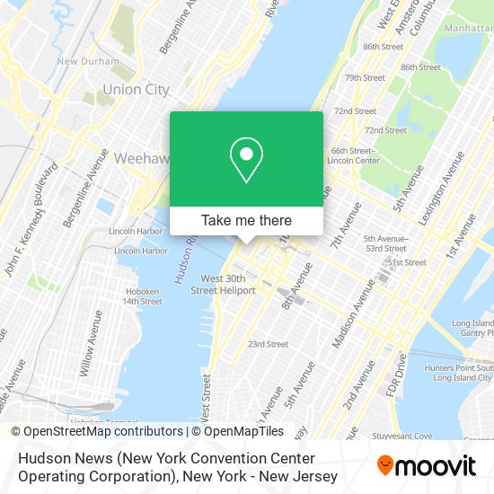 Mapa de Hudson News (New York Convention Center Operating Corporation)