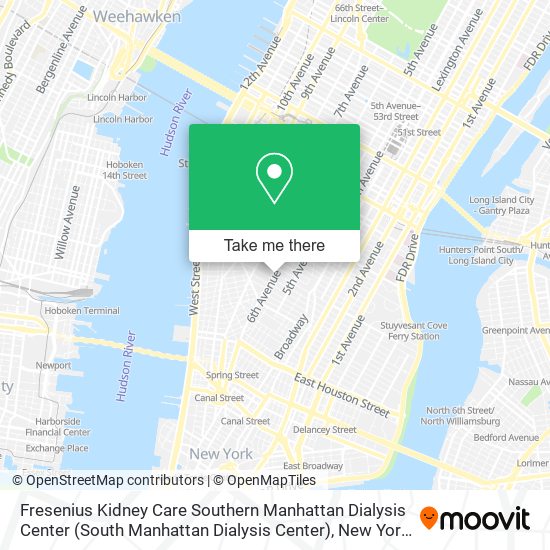 Mapa de Fresenius Kidney Care Southern Manhattan Dialysis Center (South Manhattan Dialysis Center)