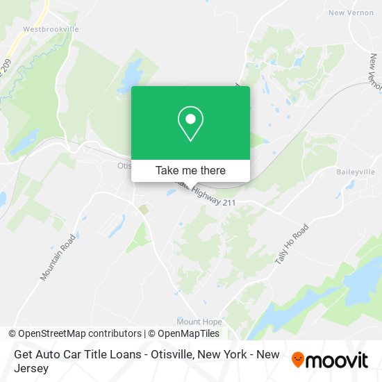 Mapa de Get Auto Car Title Loans - Otisville