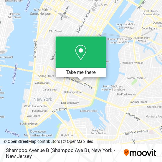 Shampoo Avenue B (Shampoo Ave B) map
