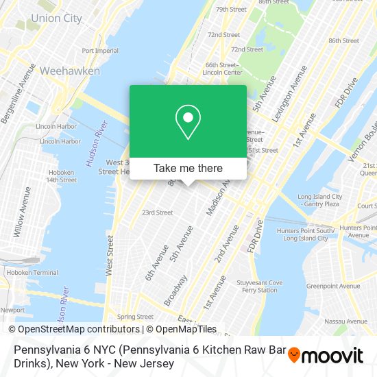 Pennsylvania 6 NYC (Pennsylvania 6 Kitchen Raw Bar Drinks) map