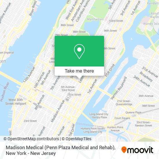 Madison Medical (Penn Plaza Medical and Rehab) map