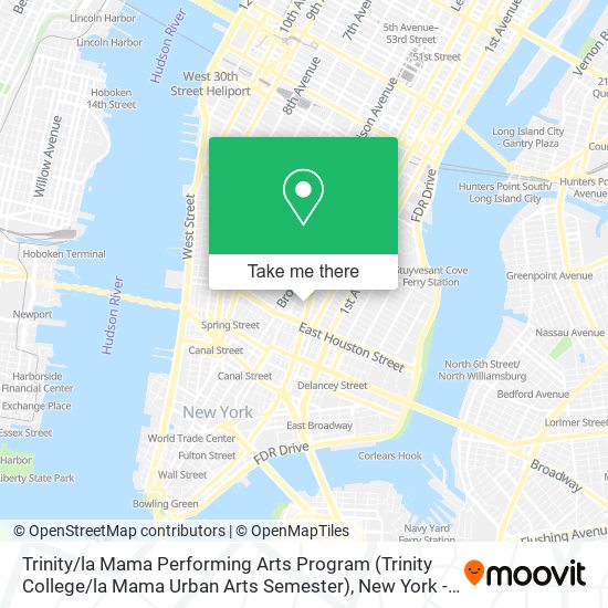 Trinity / la Mama Performing Arts Program (Trinity College / la Mama Urban Arts Semester) map