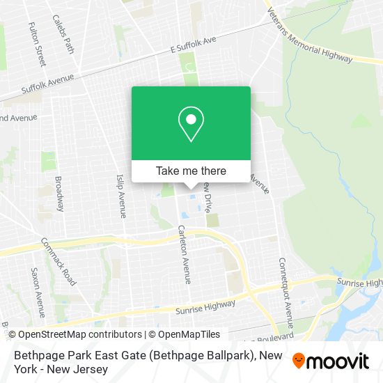 Mapa de Bethpage Park East Gate (Bethpage Ballpark)