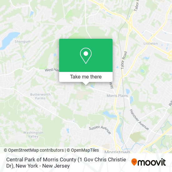 Mapa de Central Park of Morris County (1 Gov Chris Christie Dr)