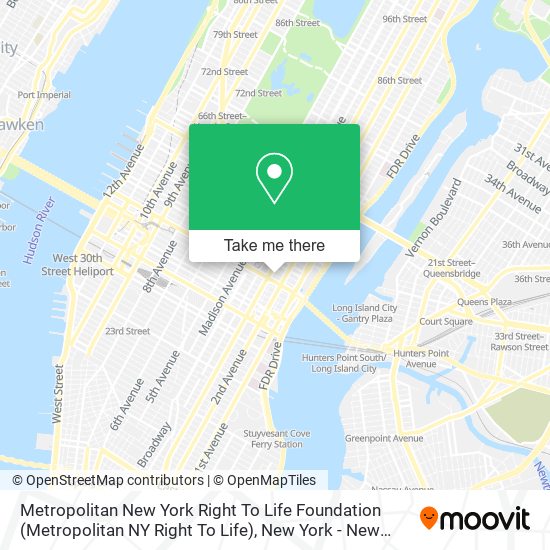 Mapa de Metropolitan New York Right To Life Foundation (Metropolitan NY Right To Life)