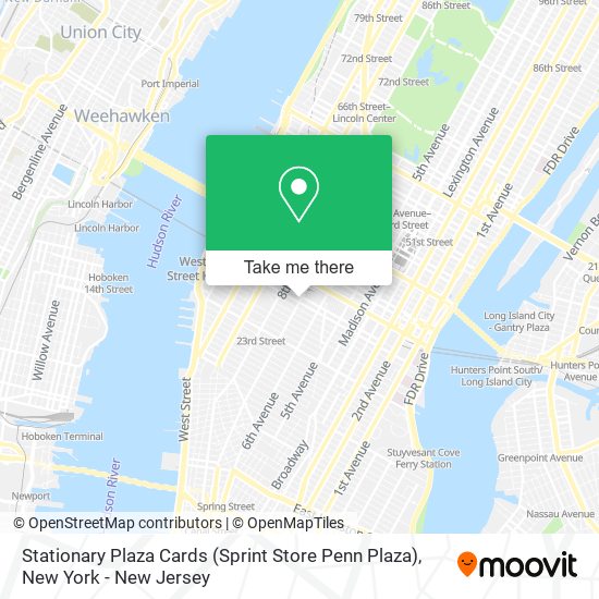 Stationary Plaza Cards (Sprint Store Penn Plaza) map