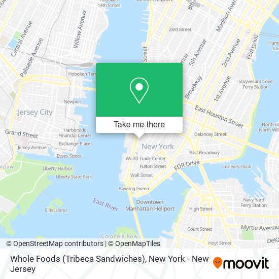 Whole Foods (Tribeca Sandwiches) map