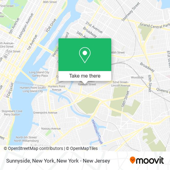Mapa de Sunnyside, New York