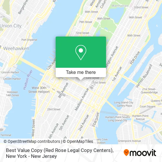 Mapa de Best Value Copy (Red Rose Legal Copy Centers)