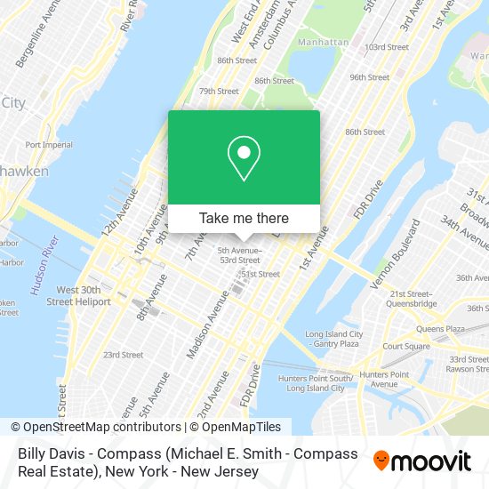 Billy Davis - Compass (Michael E. Smith - Compass Real Estate) map