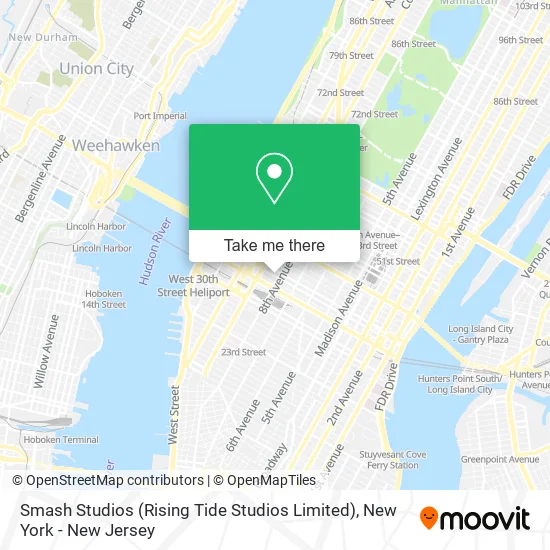 Mapa de Smash Studios (Rising Tide Studios Limited)