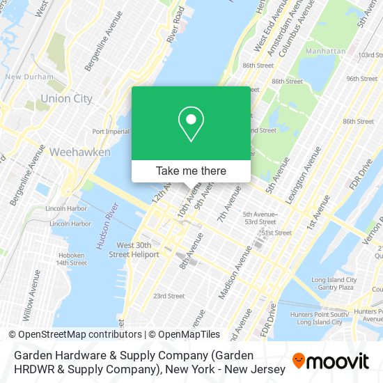 Mapa de Garden Hardware & Supply Company