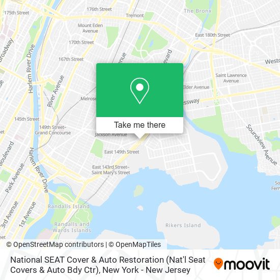 Mapa de National SEAT Cover & Auto Restoration (Nat'l Seat Covers & Auto Bdy Ctr)