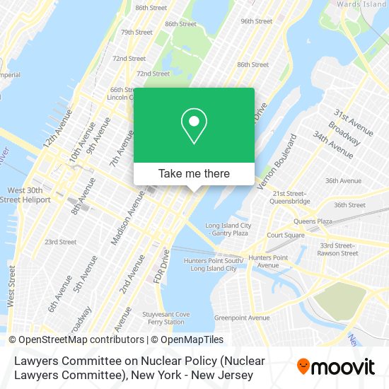 Lawyers Committee on Nuclear Policy (Nuclear Lawyers Committee) map