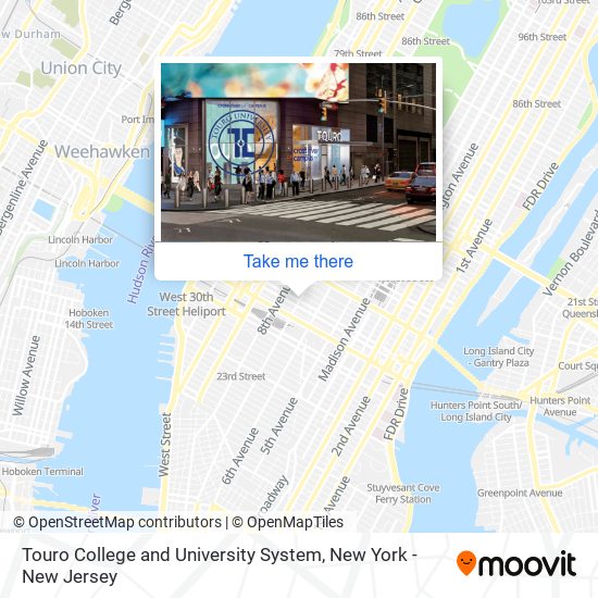 Touro College and University System map