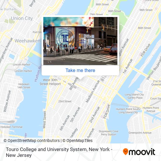 Mapa de Touro College and University System