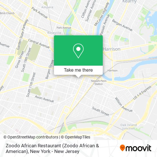 Mapa de Zoodo African Restaurant (Zoodo African & American)