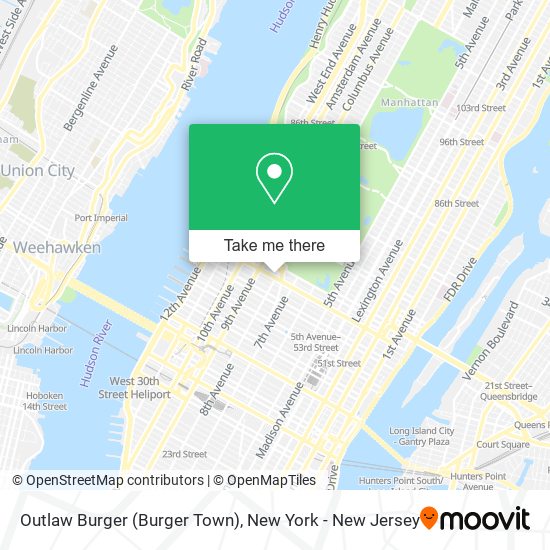 Outlaw Burger (Burger Town) map
