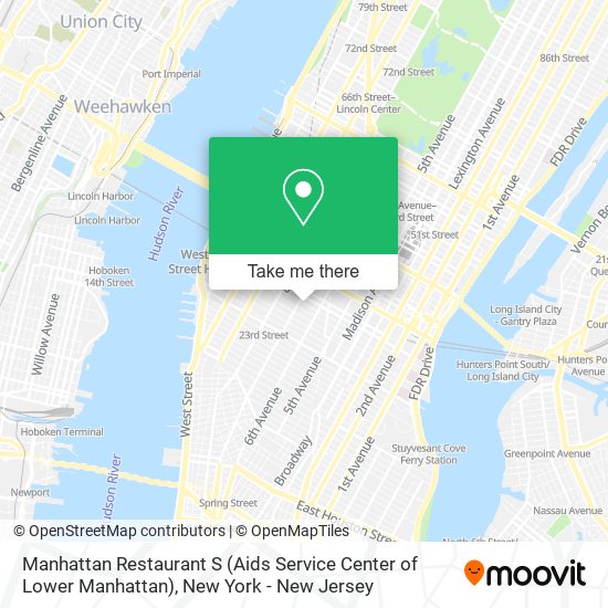 Manhattan Restaurant S (Aids Service Center of Lower Manhattan) map