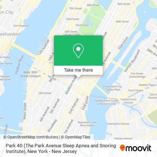 Park 40 (The Park Avenue Sleep Apnea and Snoring Institute) map