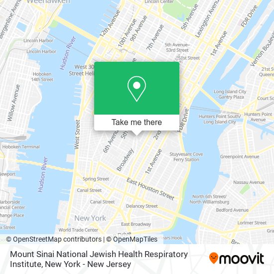Mount Sinai National Jewish Health Respiratory Institute map