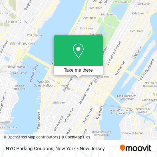Mapa de NYC Parking Coupons