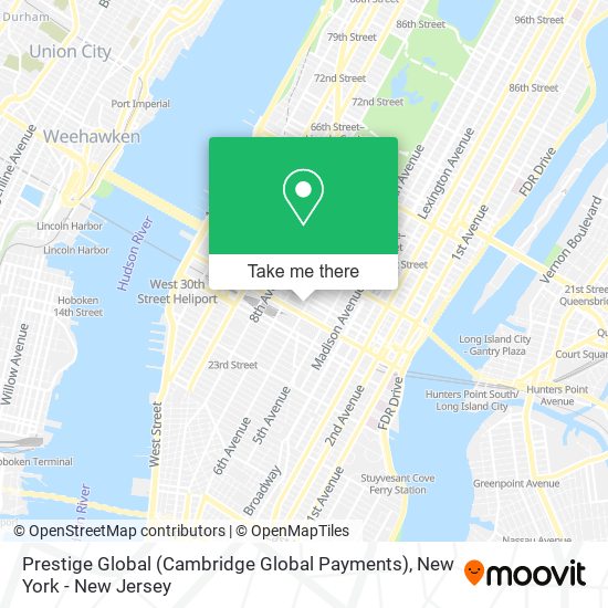 Prestige Global (Cambridge Global Payments) map
