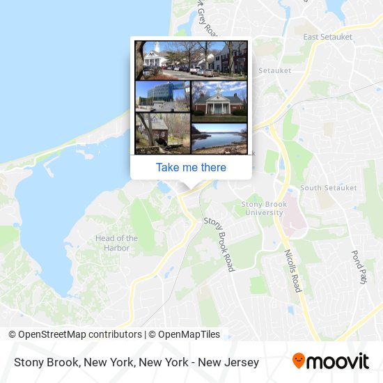 Mapa de Stony Brook, New York