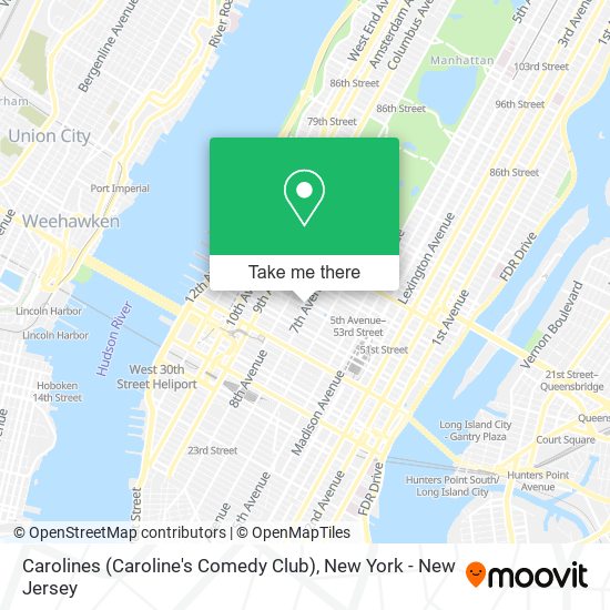 Carolines (Caroline's Comedy Club) map