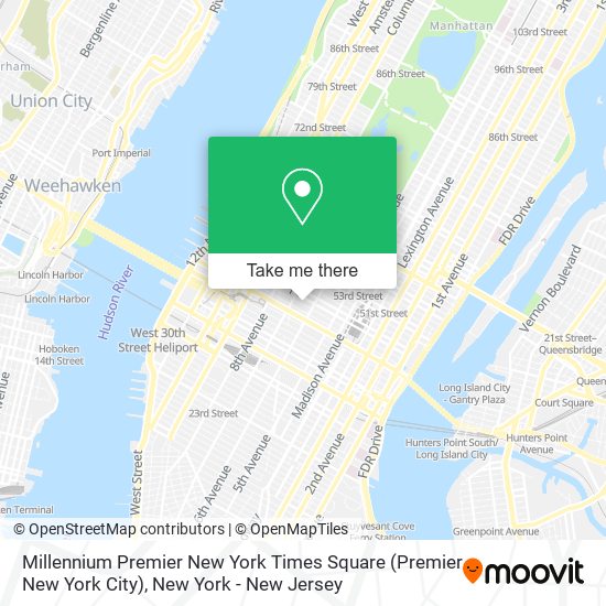 Mapa de Millennium Premier New York Times Square (Premier New York City)