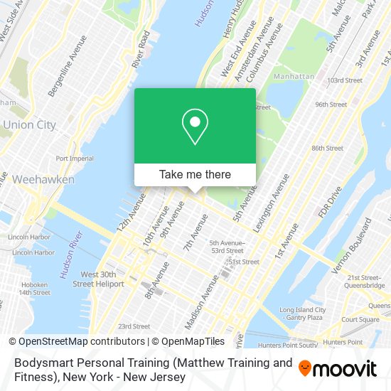 Mapa de Bodysmart Personal Training (Matthew Training and Fitness)