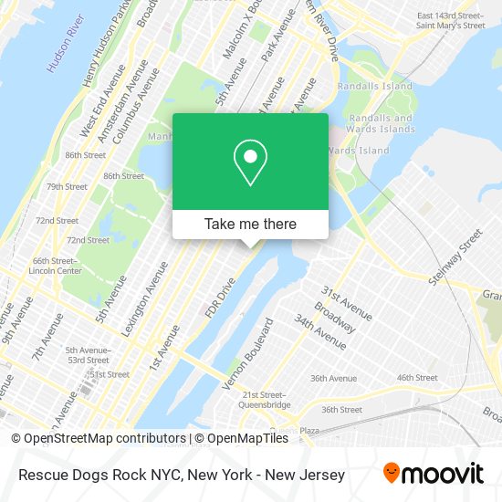 Rescue Dogs Rock NYC map