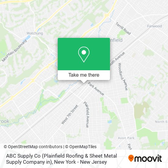 ABC Supply Co (Plainfield Roofing & Sheet Metal Supply Company in) map