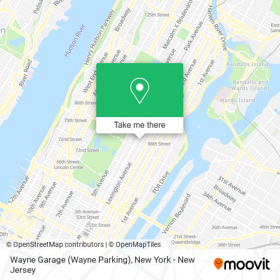 Mapa de Wayne Garage (Wayne Parking)