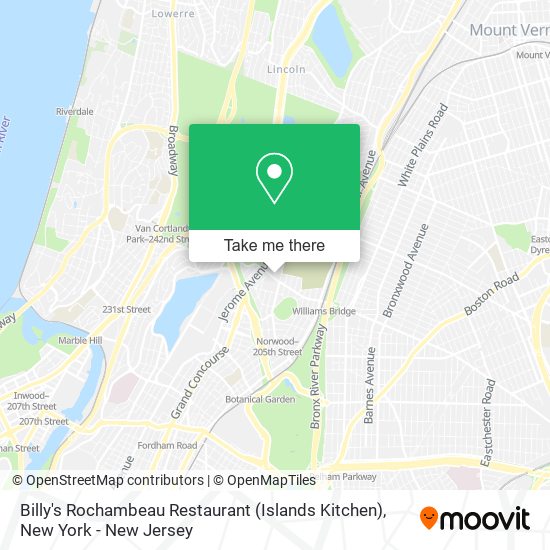 Mapa de Billy's Rochambeau Restaurant (Islands Kitchen)