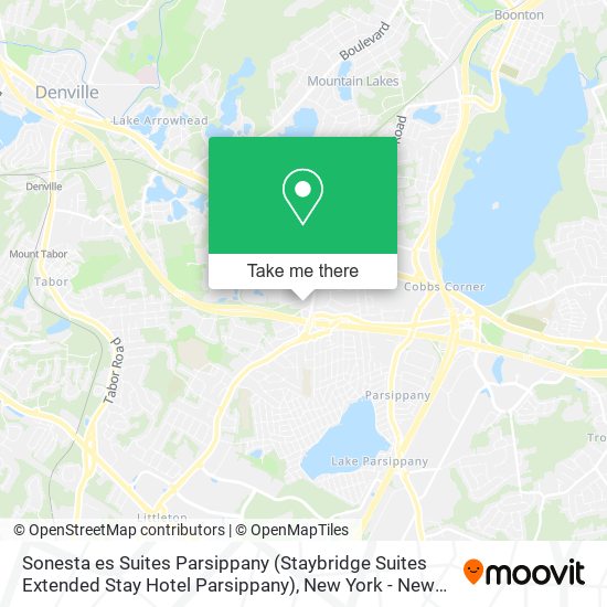 Sonesta es Suites Parsippany (Staybridge Suites Extended Stay Hotel Parsippany) map