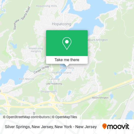 Mapa de Silver Springs, New Jersey