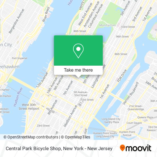 Central Park Bicycle Shop map