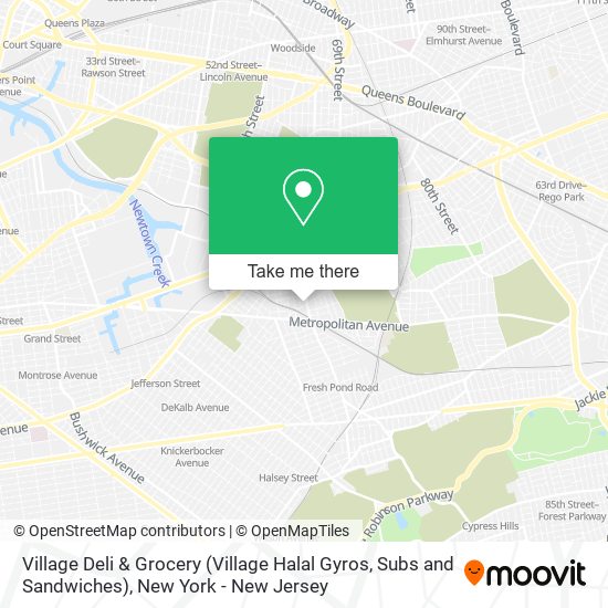 Mapa de Village Deli & Grocery (Village Halal Gyros, Subs and Sandwiches)