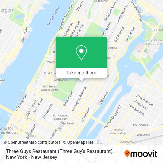 Mapa de Three Guys Restaurant (Three Guy's Restaurant)