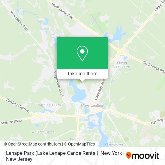 Mapa de Lenape Park (Lake Lenape Canoe Rental)