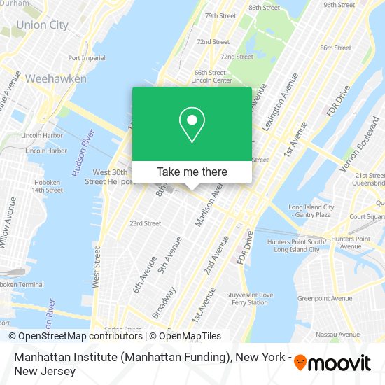 Manhattan Institute (Manhattan Funding) map
