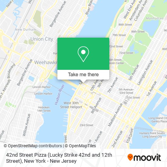 42nd Street Pizza (Lucky Strike 42nd and 12th Street) map