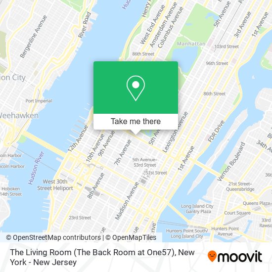 Mapa de The Living Room (The Back Room at One57)