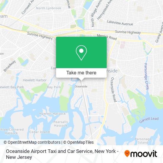 Mapa de Oceanside Airport Taxi and Car Service