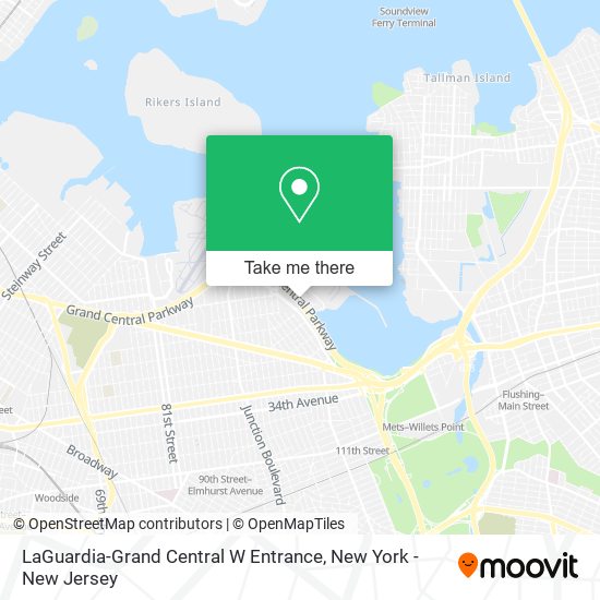 LaGuardia-Grand Central W Entrance map