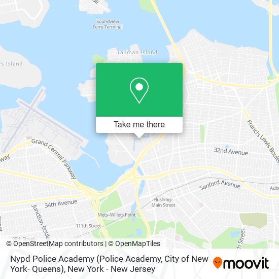 Mapa de Nypd Police Academy (Police Academy, City of New York- Queens)